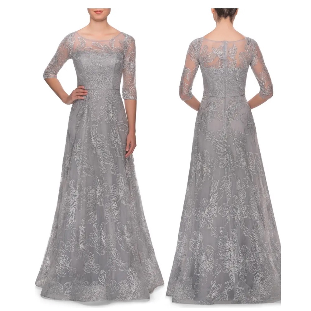 LA FEMME GOWN LACE SEQUIN TULLE SIZE 6